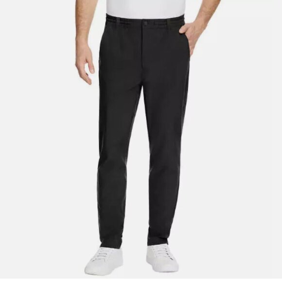 NEW Marc New York Mens 30 Commuter Pants Black Slim-Fit 4-Way Stretch - Picture 1 of 12